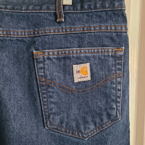 CARHARTT FRB160 DNM FR Flame Resistant Fire HRC 3 Blue Jeans Men's 42‎ x 30 NEW - Picture 5 of 10